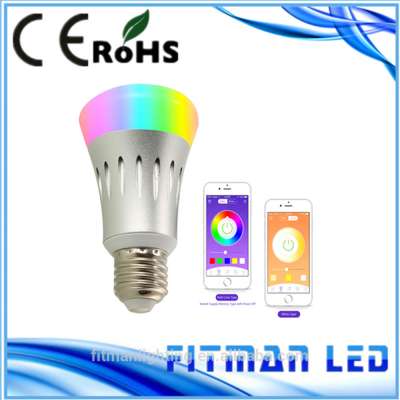 AC85-265V E27 7W RGBW Dimmable WIFI Smart LED Bulb Light